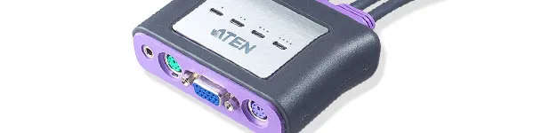 Aten 4-Port Ps2 Vga Cable-Built-In Kvm With Audio Support