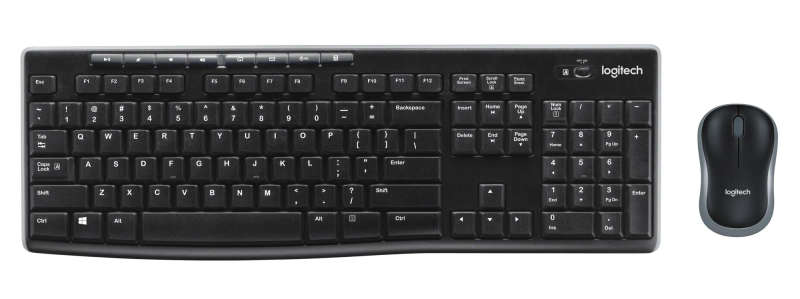LOGITECH MK270 WIRELESS MOUSE & KEYBOARD COMBO - BLACK