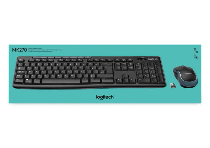 LOGITECH MK270 WIRELESS MOUSE & KEYBOARD COMBO - BLACK