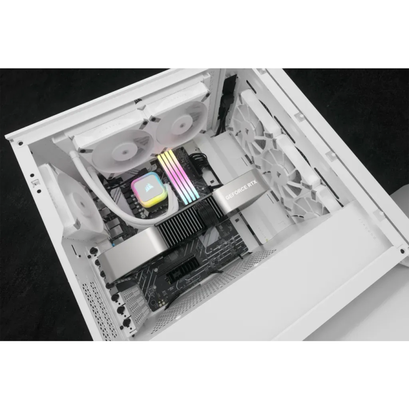 CORSAIR iCUE H100i ELITE RGB 240mm Liquid CPU Cooler - White.