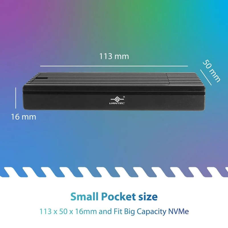 NexStar SX; M.2 NVMe SSD to USB 3.2 Gen2x2; 20G; Type C; Black Enclosure (NST-230C3-BK)