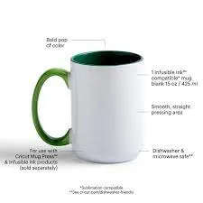 2009395 - Cricut 15Oz Bevel Ceramic Mug Blank - Forest