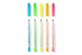 Cricut 5 Glitter Gel Pens (0.8 Mm) In Neon Pink; Neon Orange; Neon Yellow; Neon Green; Neon Blue