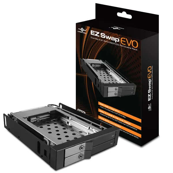 Vantec Mrk-225S6 Dual Bay Sata Hdd Sdd Rack