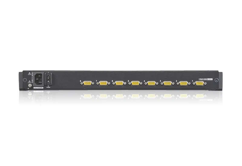 8P Ps 2-Usb Vga 19'' Lcd Kvm Switch W (Usa Kb Spkb) W (Us Eu) Cord Aten