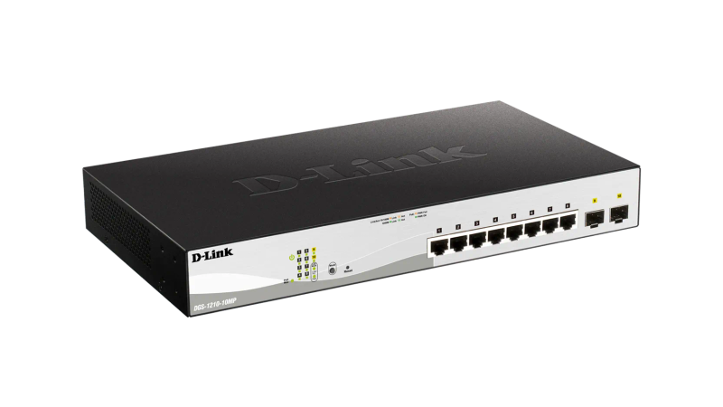 D-Link Consumer D-Link 8-Ports 10 100 1000Base-T Poe Smart Switch Plus 2 Sfp Ports - 130W Poe Budget