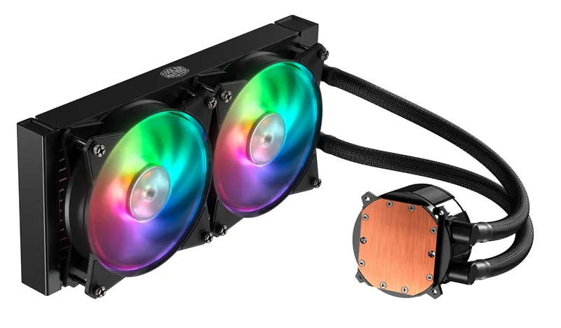Cooler Master Masterliquid Ml240R Argb Liquid Cooler 240Mm Radiator 2 X 120Mm Masterfan Argb Fan ...