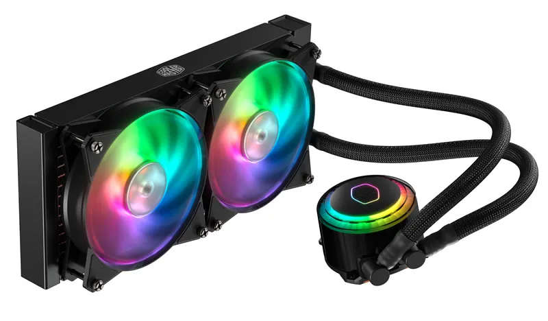 Cooler Master Masterliquid Ml240R Argb Liquid Cooler 240Mm Radiator 2 X 120Mm Masterfan Argb Fan ...