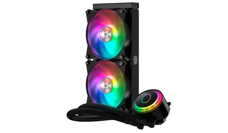 Cooler Master Masterliquid Ml240R Argb Liquid Cooler 240Mm Radiator 2 X 120Mm Masterfan Argb Fan ...