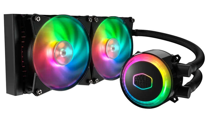 Cooler Master Masterliquid Ml240R Argb Liquid Cooler 240Mm Radiator 2 X 120Mm Masterfan Argb Fan ...