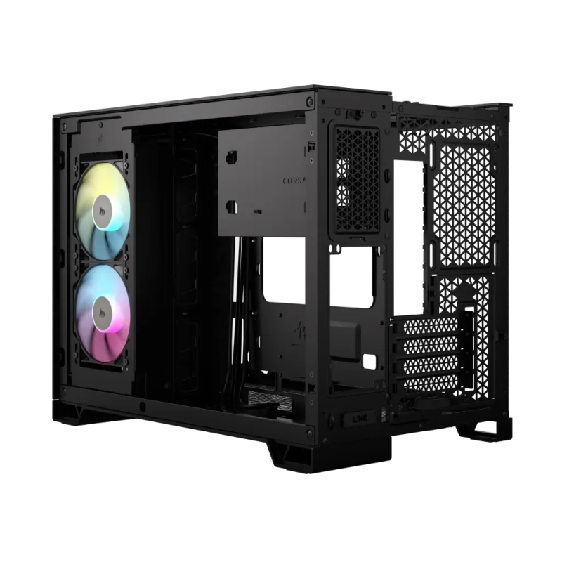 iCUE LINK 2500X RGB Micro ATX Dual Chamber PC Case; Black