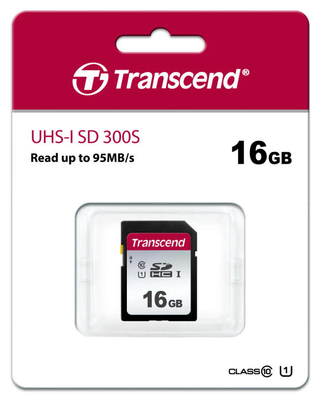 Transcend 300S 16Gb Uhs-I Class 10 U1 Sdhc Card - Tlc