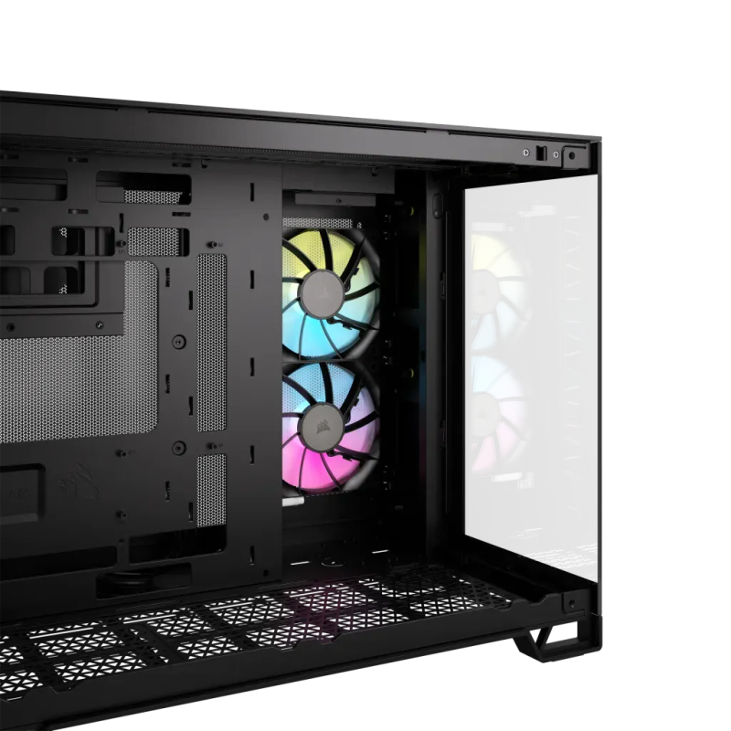 iCUE LINK 2500X RGB Micro ATX Dual Chamber PC Case; Black
