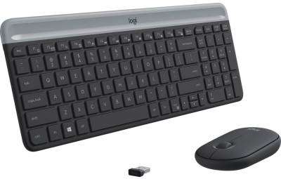 Logitech Slim Wireless Keyboard And Mouse Combo Mk470 - Graphite - Us Int'L - 2.4Ghz - N A - Intnl