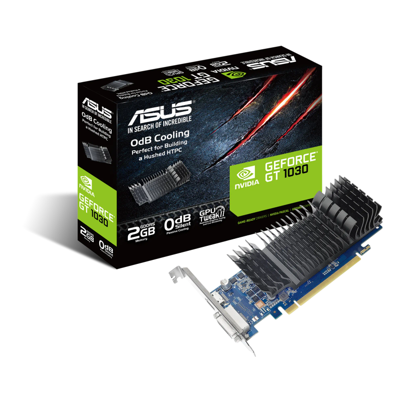 Asus Nvidia® Geforce Gt 1030 Pci Express 3.0 2Gb Gddr5 1Xhdmi 1Xdvi-D Support 2 Display 17.3 X 6...