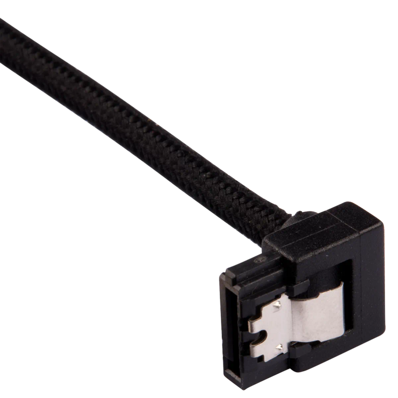 Corsair Premium Sleeved SATA Data Cable Set with 90° Connectors; Black; 60cm
