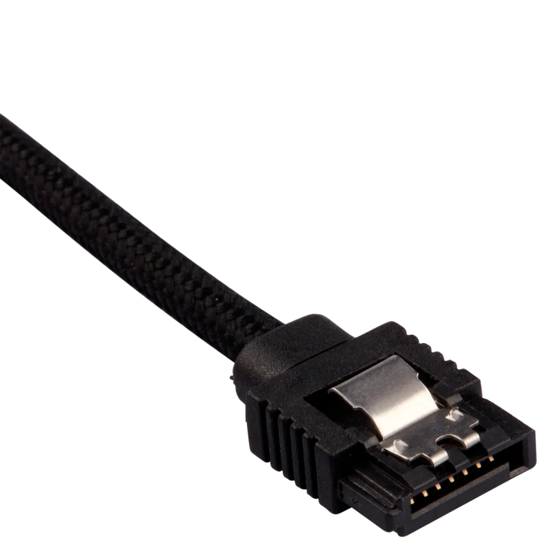 Corsair Premium Sleeved SATA Data Cable Set with Straight Connectors; Black; 30cm
