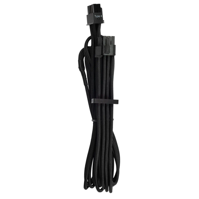 Corsair Premium Individually Sleeved PCIe Cables (Single Connector) Type 4 Gen 4  Black