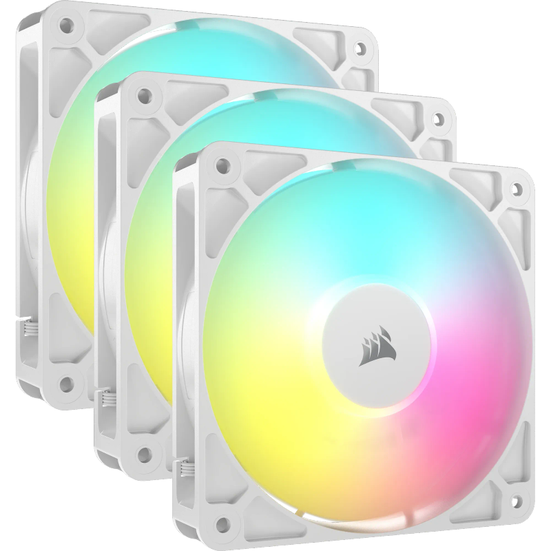 CORSAIR RS120 ARGB 120mm PWM Fans Triple Pack  White
