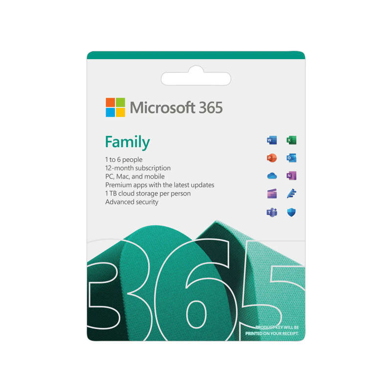 MICROSOFT M365 FAMILY OFFICE SOFTWARE