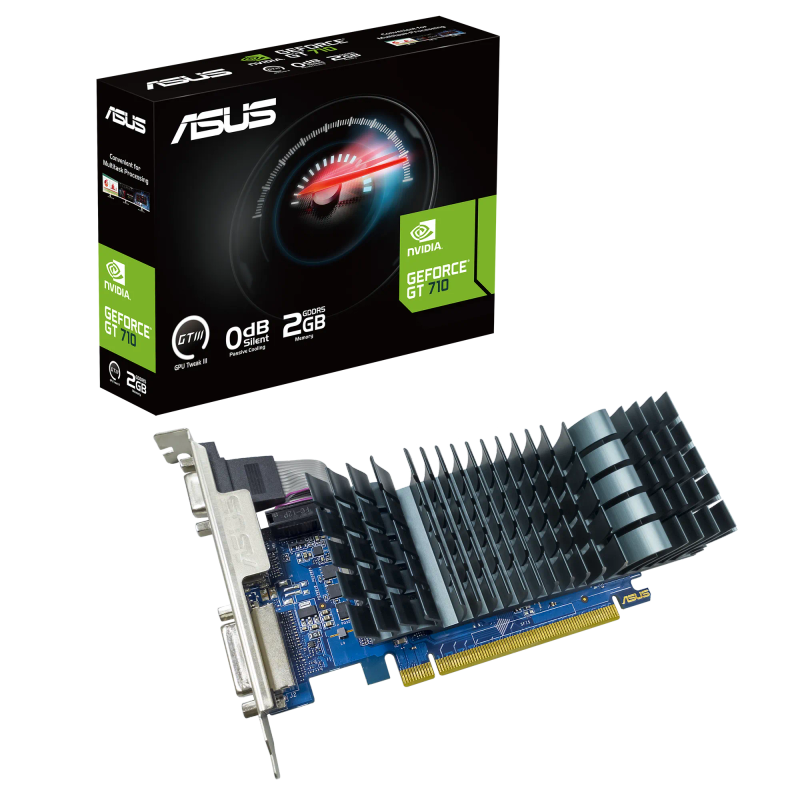 Nvidia® Geforce Gt 710; Pci Express 2.0; 2Gb Gddr5; 1Xhdmi; 1Xd-Sub; 1Xdvi; 300W; 17 X 6.9 X 3.9...