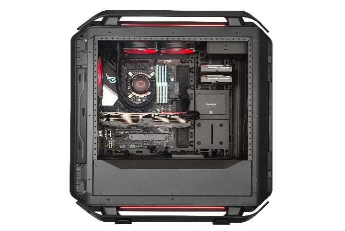 Cooler Master Cosmos C700P Xl-Atx Black Edition Curved Tempered Side Window Argb Lighting Handles 4