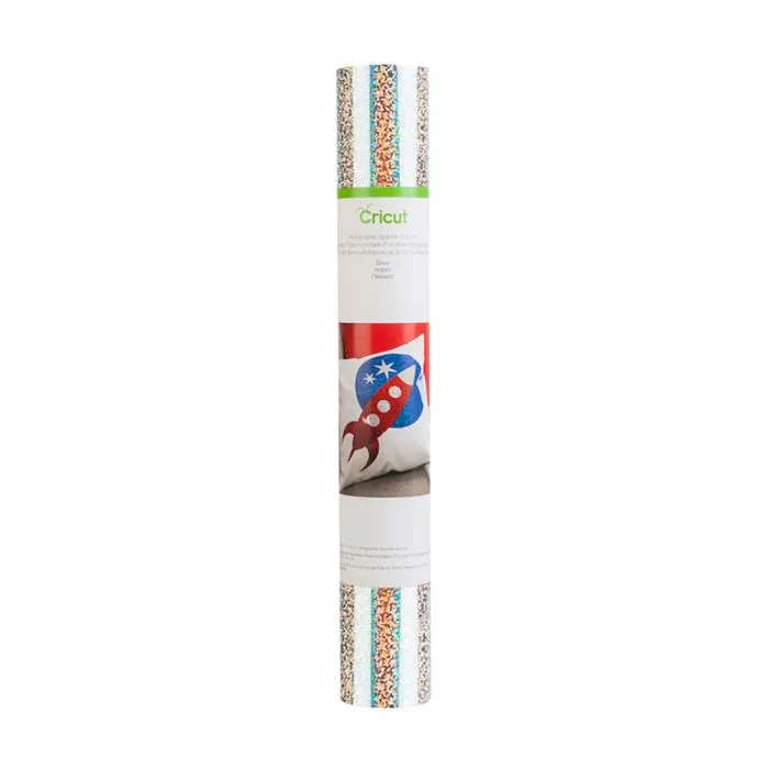 2004140 - Cricut Holographic Sparkle Iron-On 30X60Cm (Silver) .