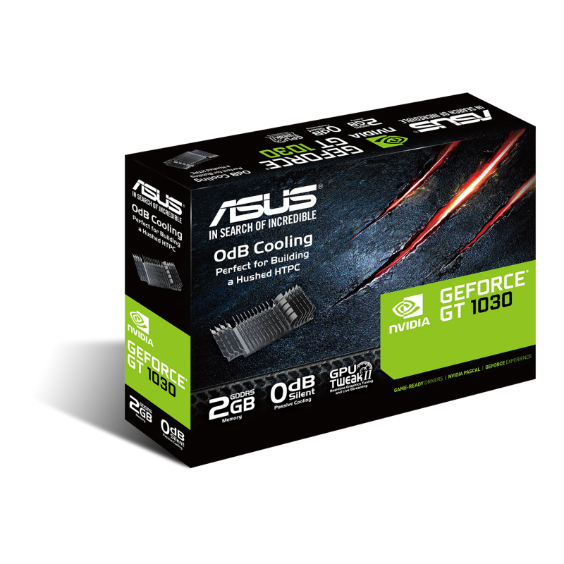 Asus Nvidia® Geforce Gt 1030 Pci Express 3.0 2Gb Gddr5 1Xhdmi 1Xdvi-D Support 2 Display 17.3 X 6...