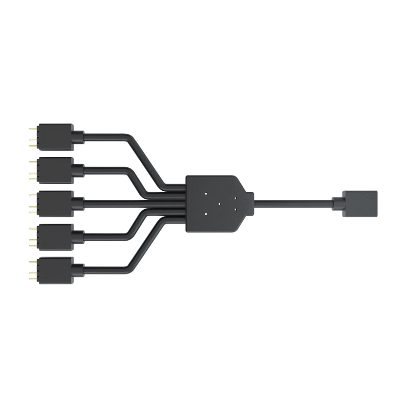Cooler Master Addressable Rgb 1-To-5 Splitter Cable For Masterfan A-Rgb Cooling Fans And Compatib...