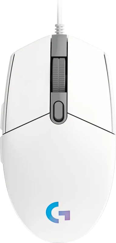 Logitech Gaming G102 LightSync RGB Mouse 200DPI to 6000DPI adjustable optical sensor;White
