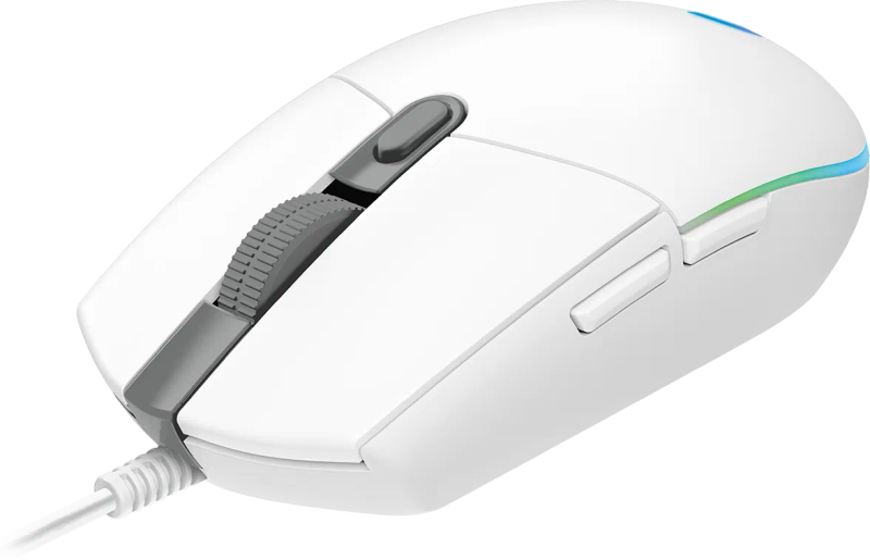 Logitech Gaming G102 LightSync RGB Mouse 200DPI to 6000DPI adjustable optical sensor;White