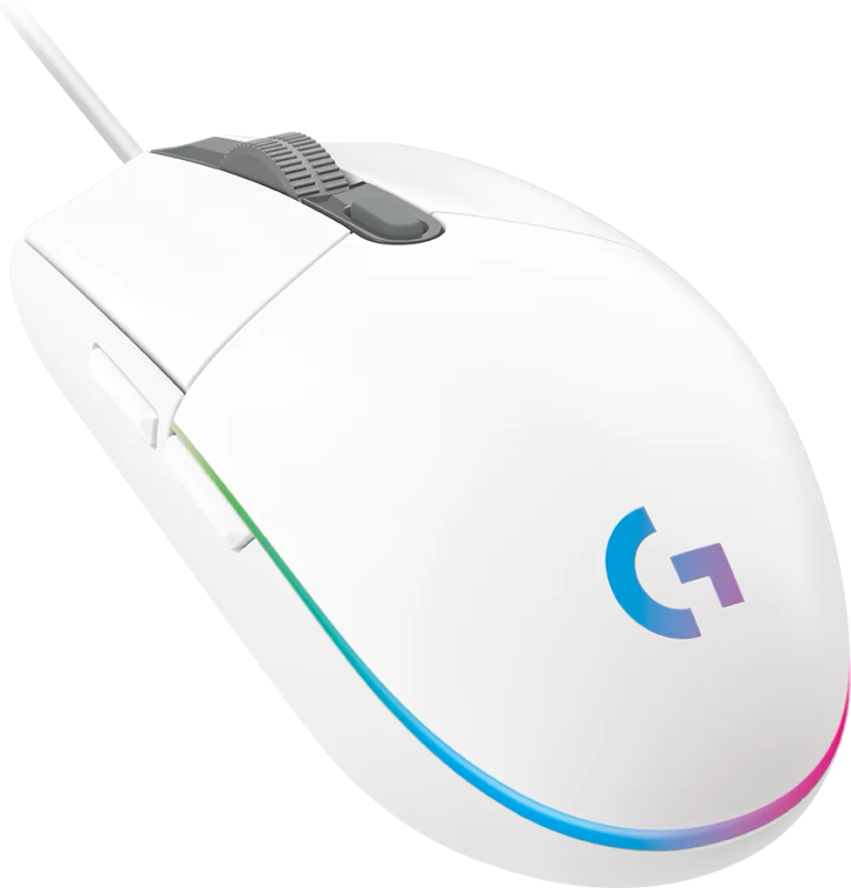 Logitech Gaming G102 LightSync RGB Mouse 200DPI to 6000DPI adjustable optical sensor;White