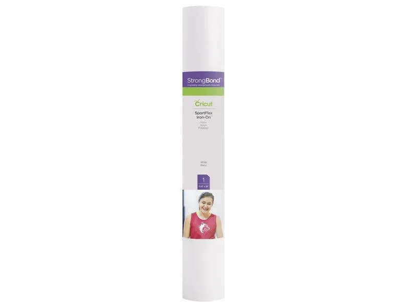 Cricut Sportflex Iron-On 28X60Cm (White) Thin And Lightweight To Stretch And Flex On Active Wear