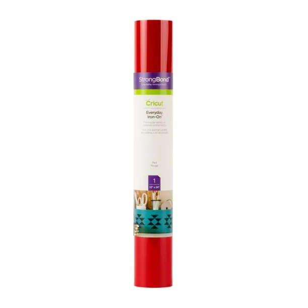 Cricut Everyday Iron-On 30X60Cm Red - Vibrant And Versatile Heat Transfer Material!