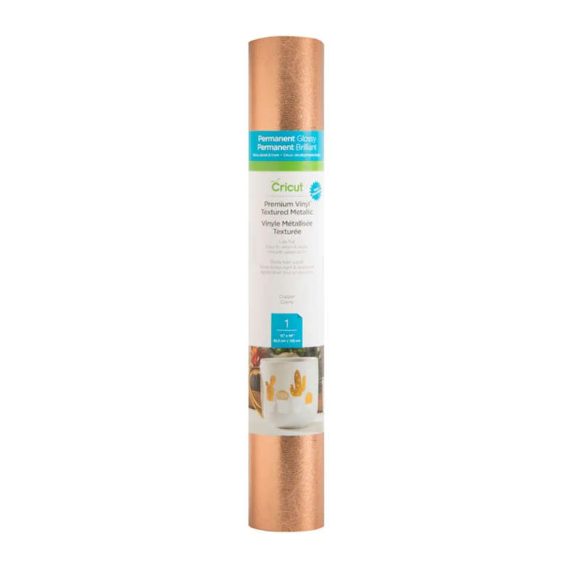 Cricut Premium Vinyl Perm 30.5 Cm X 122 Cm (Textured Metallic Copper)