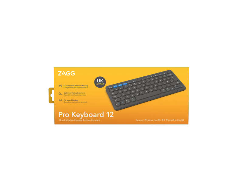ZAGG Pro Keyboard 12 inch-Charcoal-UK