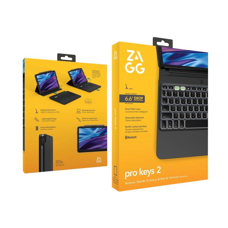 ZAGG-KB-Pro Keys 2-Apple-iPad Air 11 (M2)-Black-UK