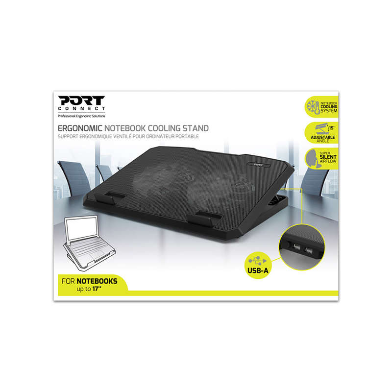 Port Notebook Cooler - 2 Fans