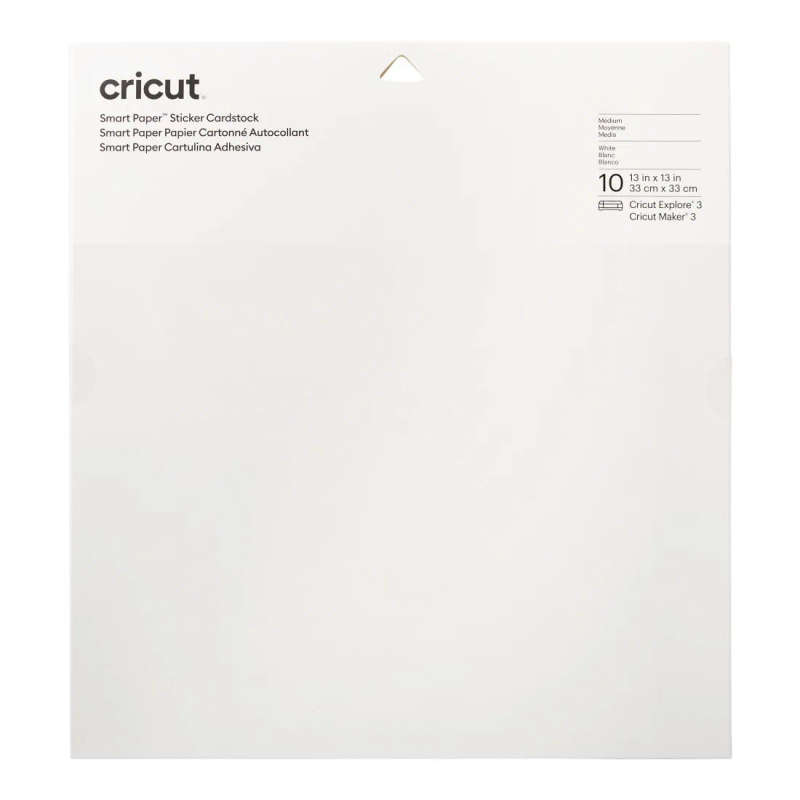 Cricut Smart Sticker Cardstock 33X33Cm 10 Sheets (White)