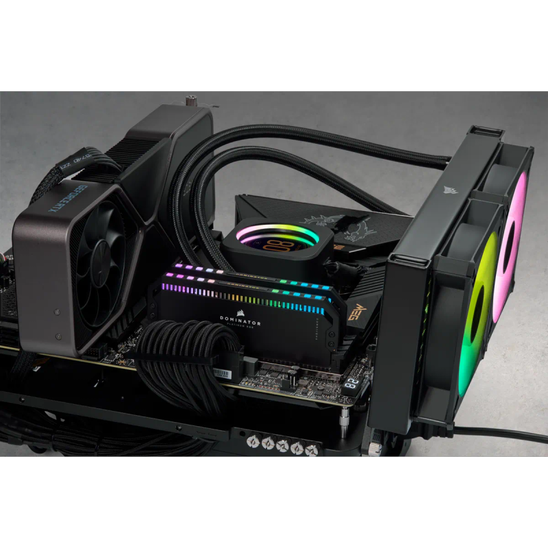 CORSAIR DOMINATOR RGB DDR5 32GB (2 x 16GB) DDR5 7200 CL34-44-44-96 1.45V Intel XMP - BLACK
