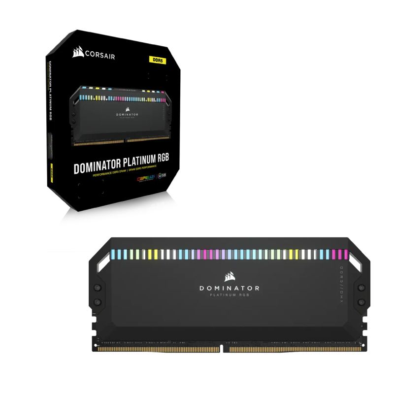 CORSAIR DOMINATOR RGB DDR5 32GB (2 x 16GB) DDR5 7200 CL34-44-44-96 1.45V Intel XMP - BLACK