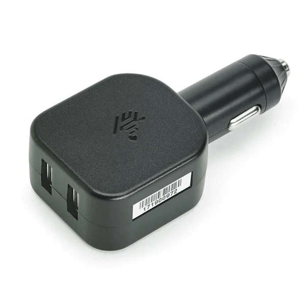 Zebra Cigarette Lighter Adapter; 5V; 2.5A; Two Type A Usb Ports.