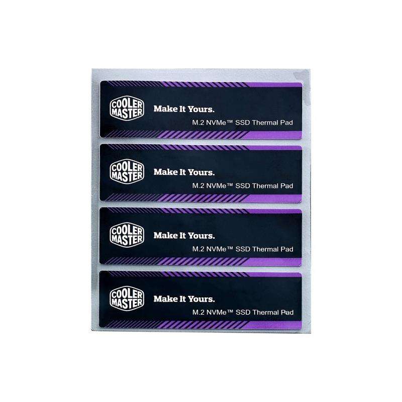 Cooler Master M.2 NVMe Solid State Drive Thermal Pads (60X18) Ultra-Thin 0.5mm Design - 4PCS Pack