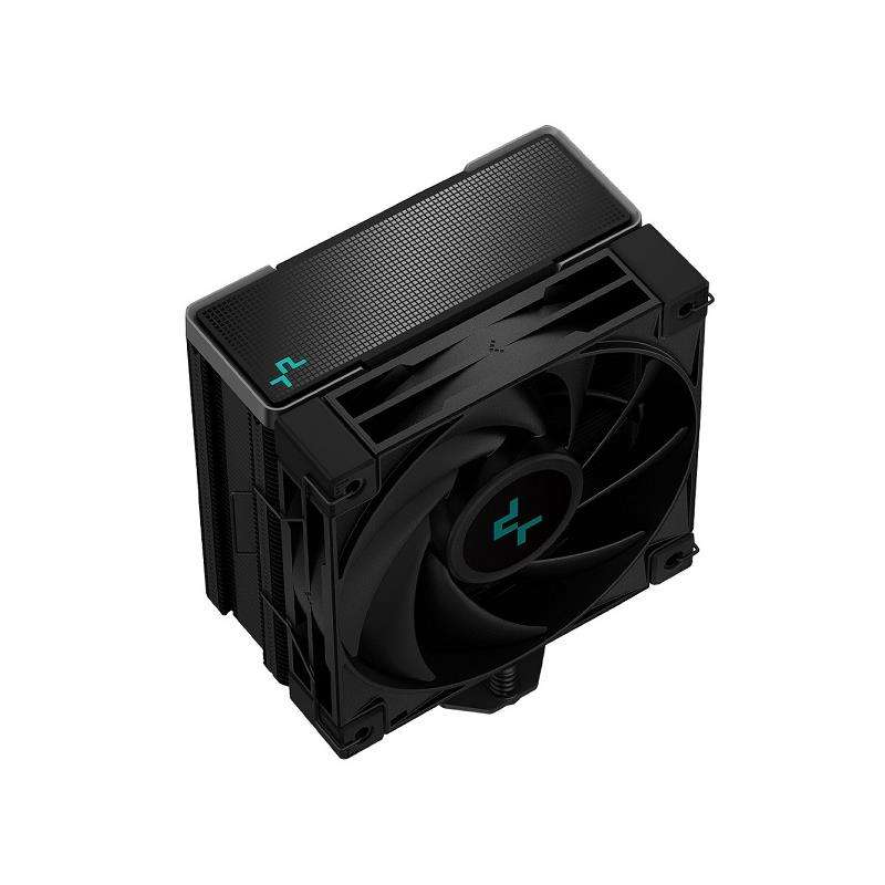 DeepCool AK400 Zero Dark All-Black CPU Air Cooler With 4X Copper Heatpipe Design And 1X 120mm Hig...