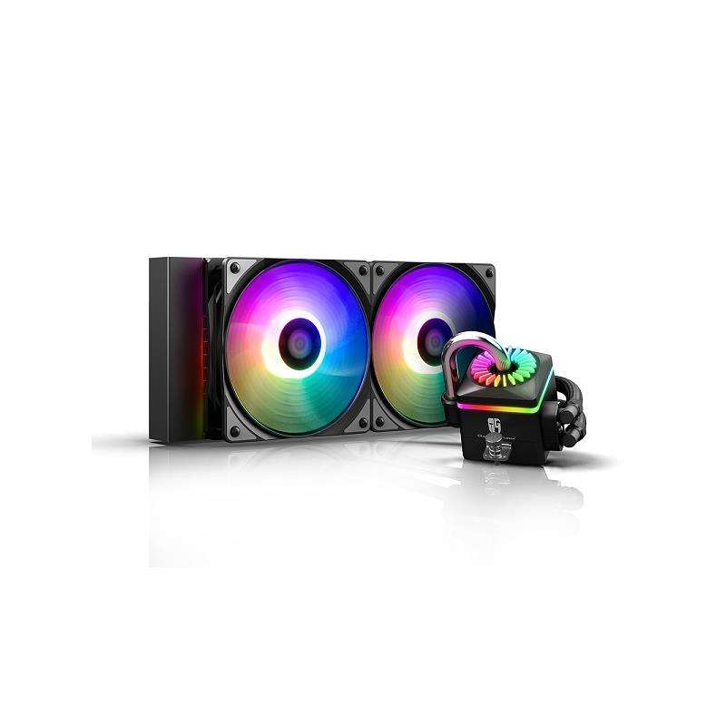 DeepCool Captain 240Pro V2 Liquid CPU Cooler With Anti-Leak Tech Inside, Stainless Steel Pipe And...