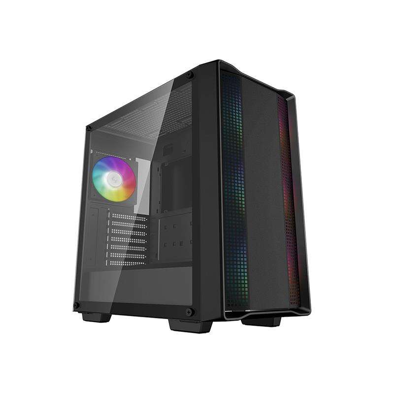 DeepCool CC560 ARGB V2 E-ATX Mid-Tower Case With Full-Sized Tempered Glass Window and 4X 120mm A-...