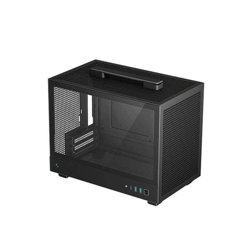 DeepCool CH160 Mini ITX Featuring Front And Top Mesh Design Tower Case With Carry Handle And Comp...