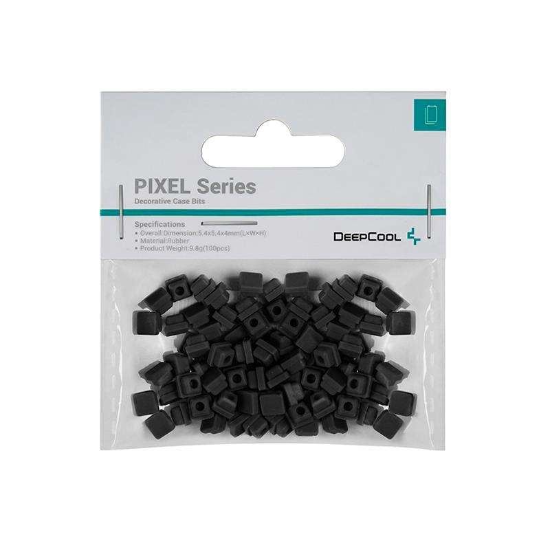DeepCool Black Silicone Decorative Case Pixel Bits (100PCs Per Pack) To Create Unique And Customi...