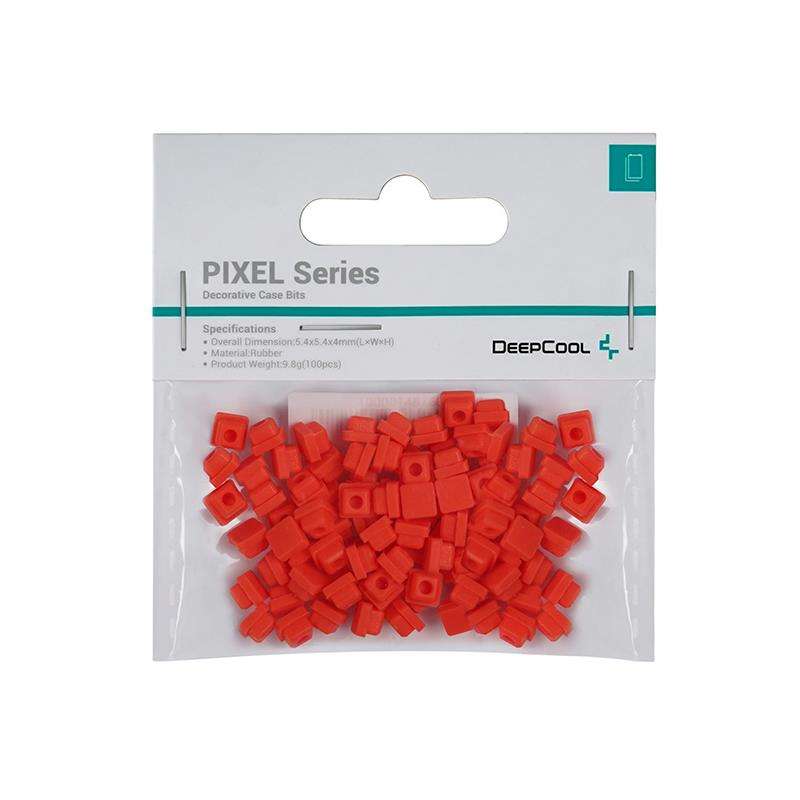DeepCool Red Silicone Decorative Case Pixel Bits (100PCs Per Pack) To Create Unique And Customisa...