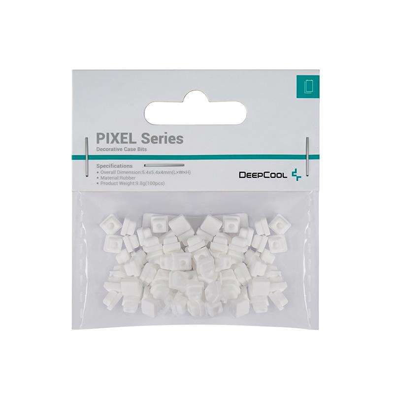 DeepCool White Silicone Decorative Case Pixel Bits (100PCs Per Pack) To Create Unique And Customi...